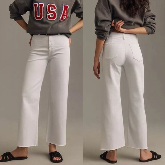 pistola Denim - Pistola Penny High Waist High Rise Wide Leg Cropped Jeans Coastal Size 32